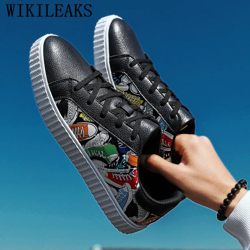 Сезон весна осень Модные белые кроссовки Мужская обувь Повседневная Роскошная