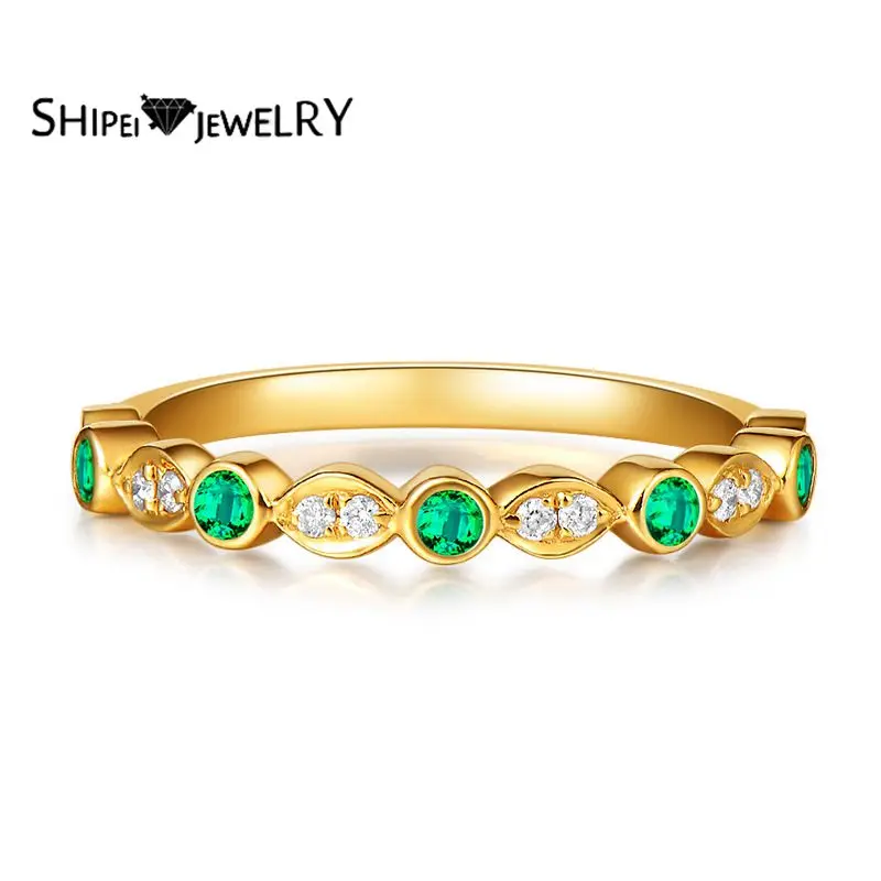 Шипай класса люкс 925 пробы серебро Изумрудный грейтид синтетический драгоценный