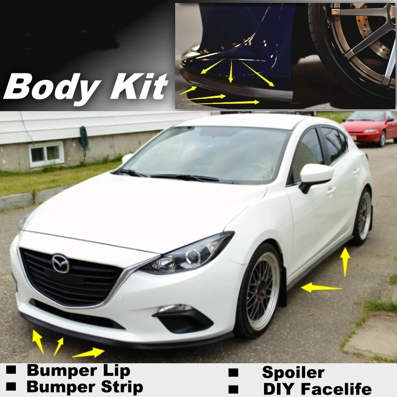 NOVOVISU для Mazda 3 передний спойлер M3 Axela BK BL BM тюнинг автомобиля/комплект