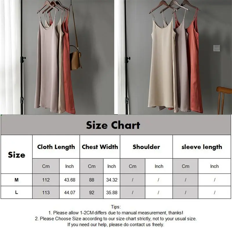 

Soft Touching V-Neck Bodycon Women Satin Silk Slip Dress Solid Sleeveless Backless Midi Dress Adjustable A-Line Strappy Sundress