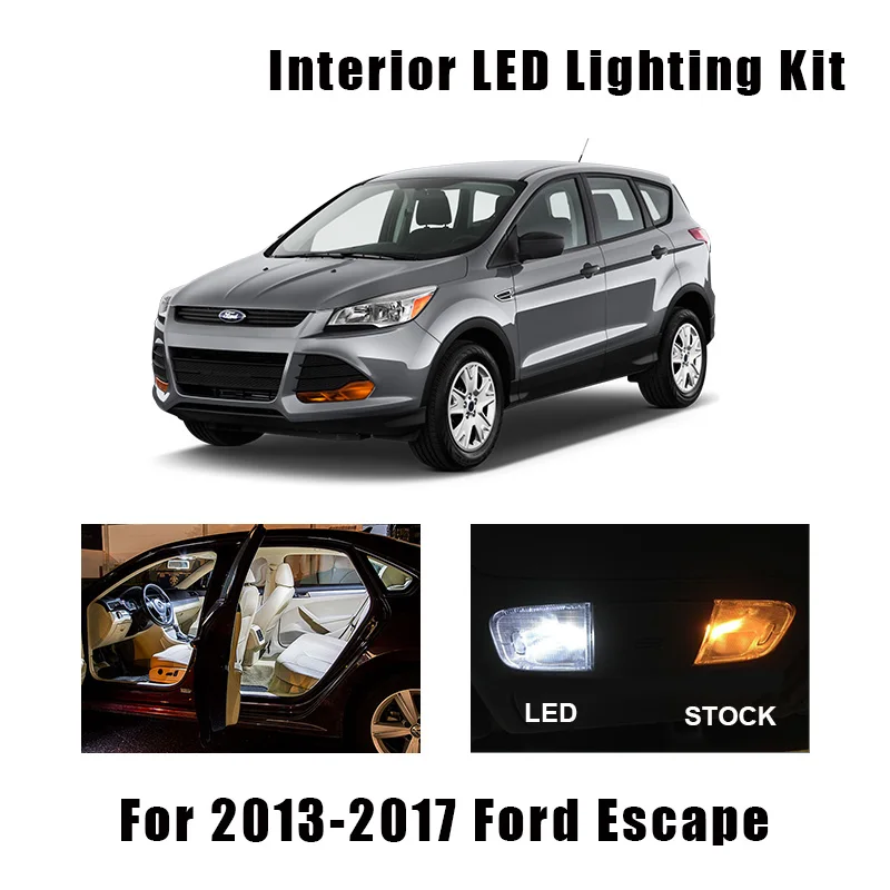 12 шт. белый светодиодный светильник для интерьера карта купольные лампы комплект