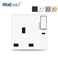 wallpad 13amp switched uk standard socket with led indicator function key for module only 5252mm