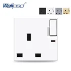 Wallpad 13Amp Switched розетка стандарта Великобритании с Светодиодный индикатор Функция ключ для модуль всего 52*52 мм