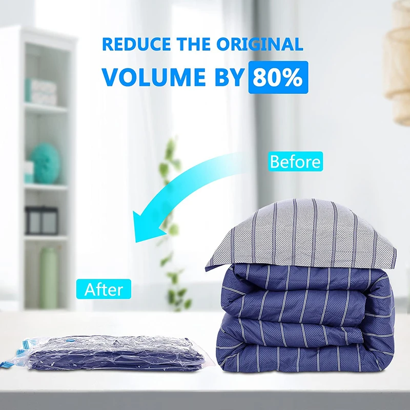 Вакуумный мешок для хранения Домашний Органайзер с бесплатным насосом складной