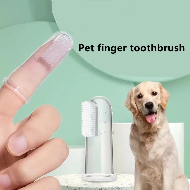 

Pet Supplies Dog Toothbrush Silicone Super Soft Finger Cots Toothbrush Cats and Dogs Pet Cleaning Oral Grooming Supplies