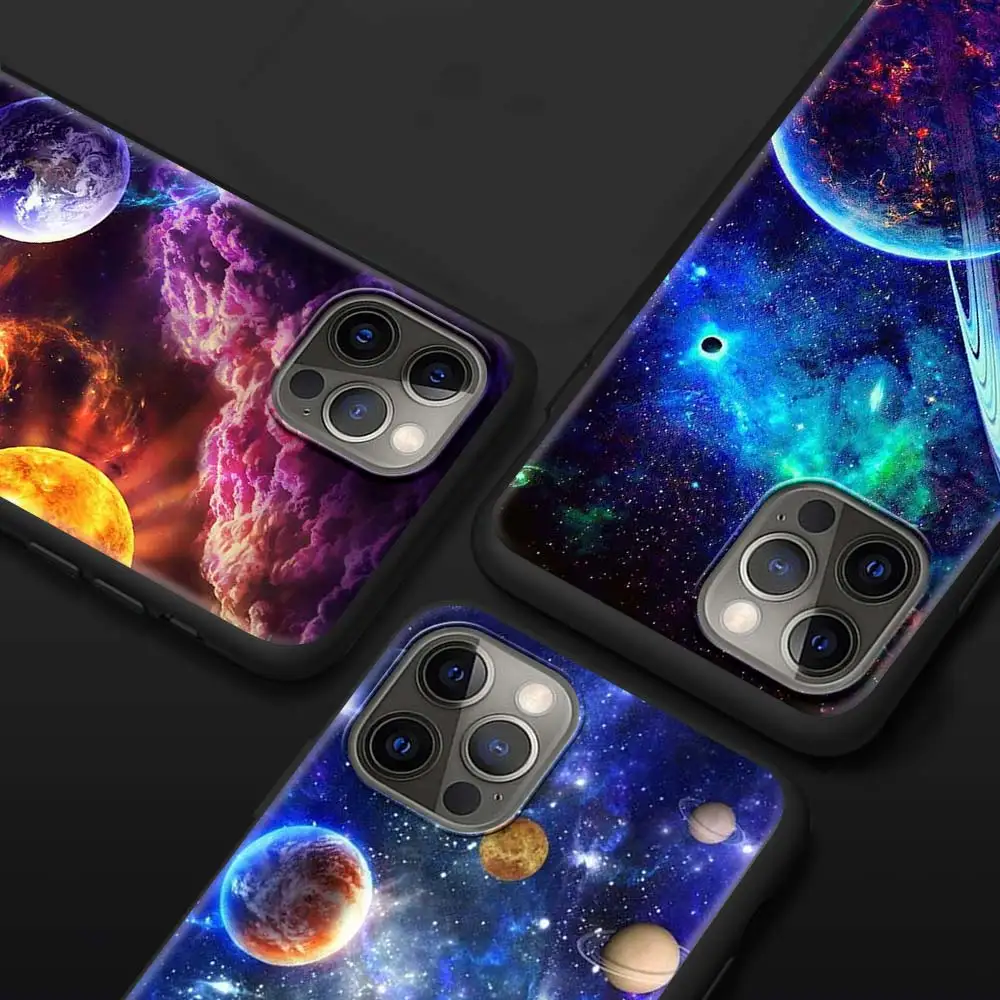Чехол с планетами космосом винурой солнцем Марсом для Apple iPhone 11 13 12 Pro 7 XR X XS Max 8 6 6S