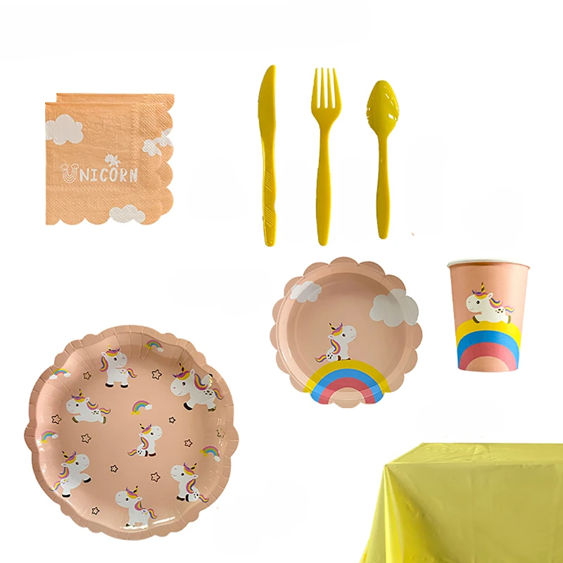 Украшение для вечевечерние в виде единорога праздвечерние чная тарелка баннер