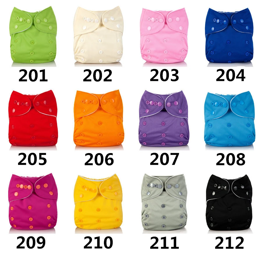Многоразовые детские тканевые подгузники моющиеся однотонные один размер