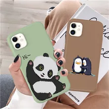 Cute Animals Phone Case For iPhone 11 12 13 Pro Max X XS XR 7 8 6 Plus SE 2020 Cartoon Cats Dog Panda Soft Silicone Cover Gift
