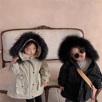 children long down jacket winter 2021 kids hooded down coat child girls outerwear baby boy clothing korean toddler warm clothes
