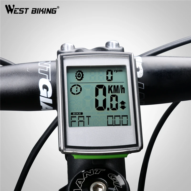 

WEST BIKING Wireless Bike Computer Cadence Heart Rate Speed 3 in 1 Multi Functional LED Odometer Speedometer Bicycle Computer