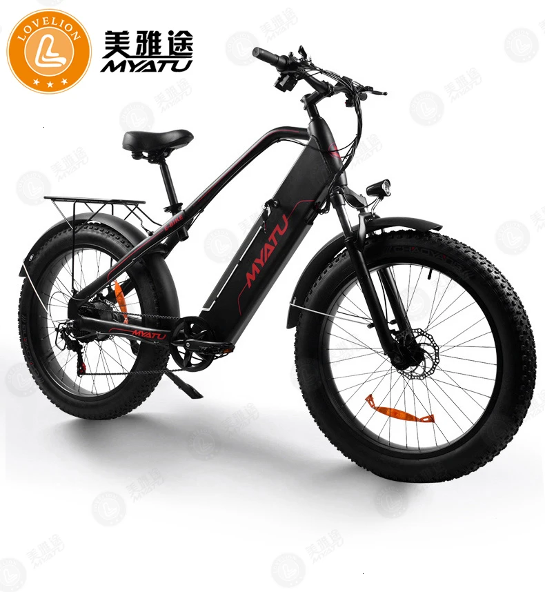 MYATU SHIMANO 7 скоростной горный электровелосипед для взрослых, мощный электровелосипед, 48 В, 500 Вт, 12Ач, 26 дюймов, 4,0 электродвигатель, электровелосипед
