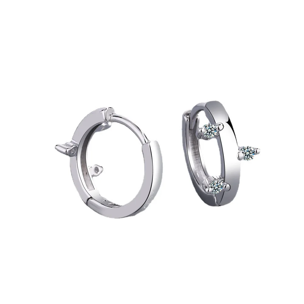 

Solid 925 Sterling Silver Cubic Zircon Stud Earring for Women Fine Silver 925 Jewelry Aros Mujer Oreja Bizuteria Orecchini Girls