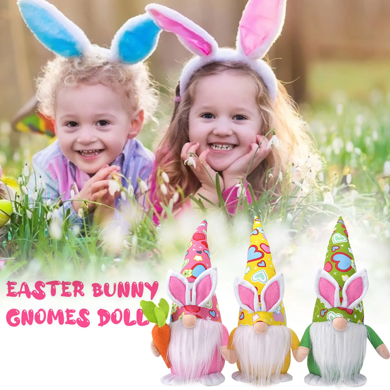 

Easter Bunny Gnome Ornaments Easter Faceless Doll Easter Plush Gnome Spring Easter Dwarf Home Party Decorations Kids Toys Gifts