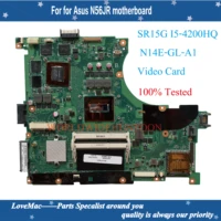high quality laptop motherboard for asus n56jr mainboard n56jr motherbnoard sr15g i5 4200hq n14e gl a1 video card 100 tested