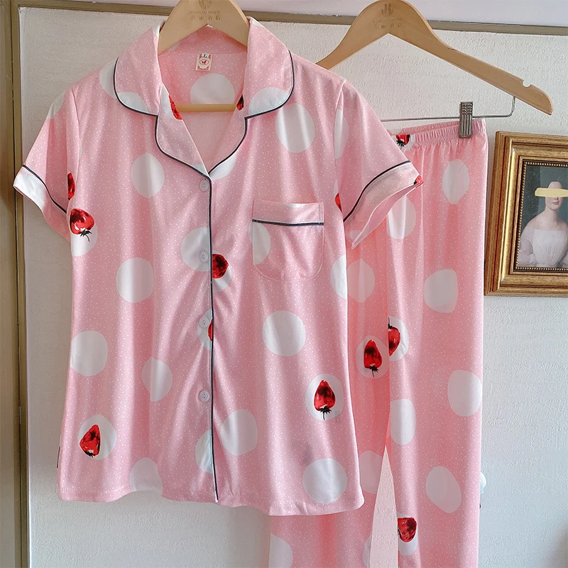 Новинка распродажа Женская домашняя одежда 2020 летний женский пижамный комплект