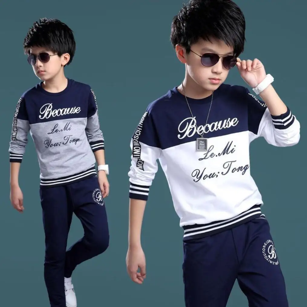 

Children Clothing Sets For Boys Spring Autumn Baby Kids Fashion Long Sleeve T-shirt + Pants 2 Pcs Cotton Sport Suits 4-10 Years