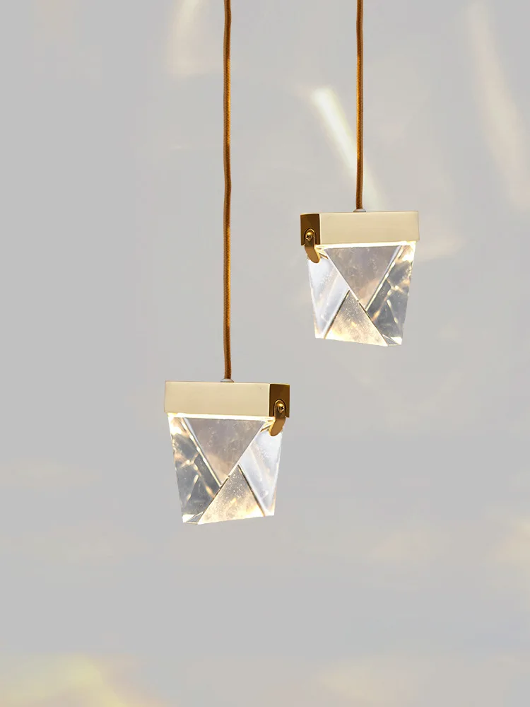 

Роскошная хрустальная светодиодная Подвесная лампа, Золотой светодиодный светильник для гостиной, спальни, хром, стеклянная Подвесная лам...