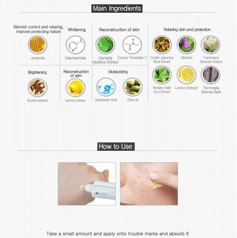 

MIZON Acence Mark-X Blemish After Cream 30ml Effective Acne Removal Cream Acne Treatment Fade Acne Spots Care Korea Cosmetics