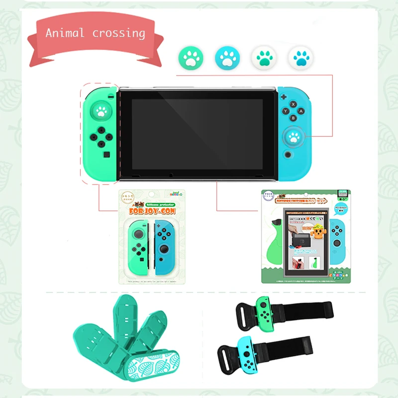 For Nintend Switch Console JoyCon Silicone Case Nintendo NS NX Cases animals crossing Hard PC Clear Back Cover Shell |