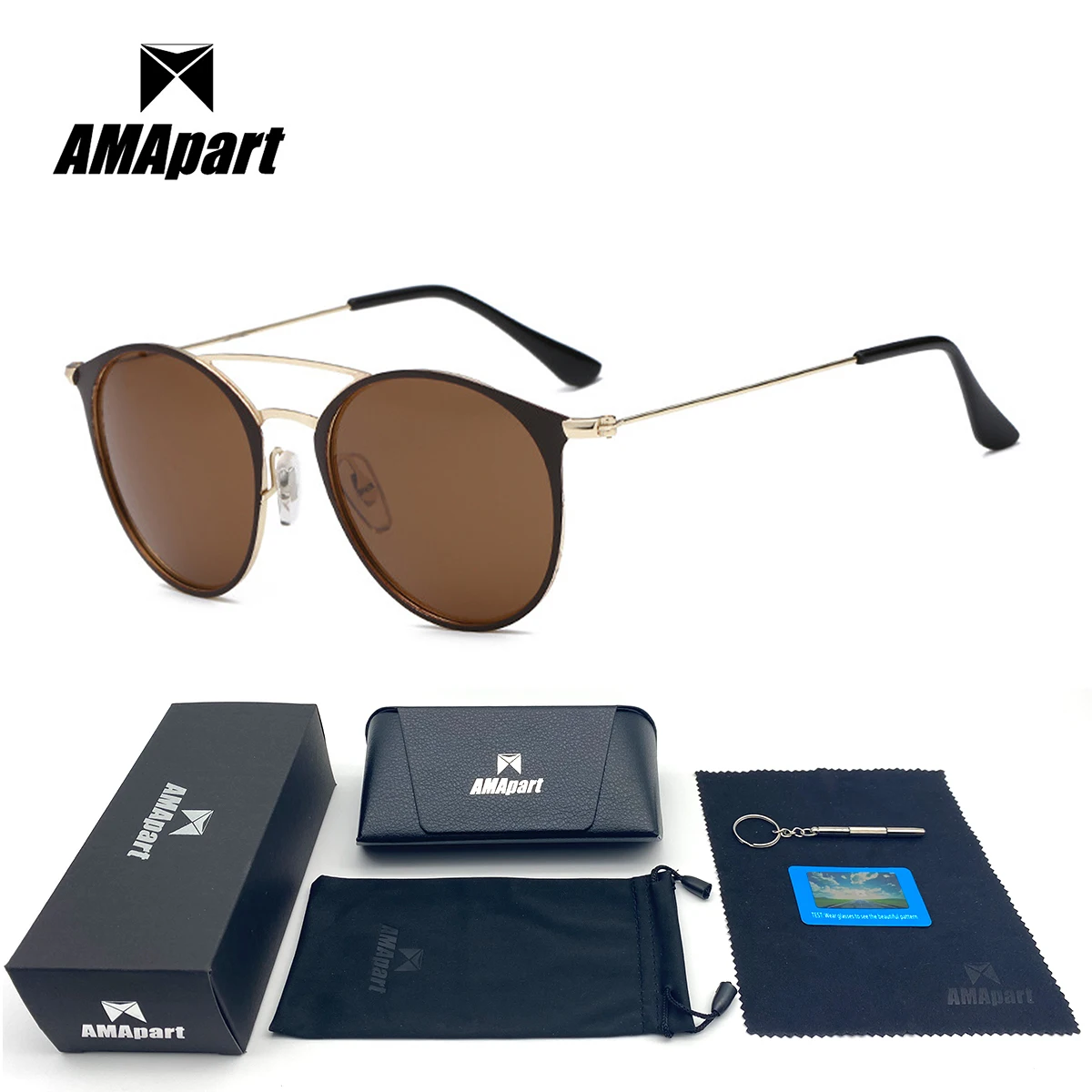 

AMApart High Quality Polarized Sunglasses For Men Women Driving Fishing Sports Outdoors UV400 Protection Anti-Glare