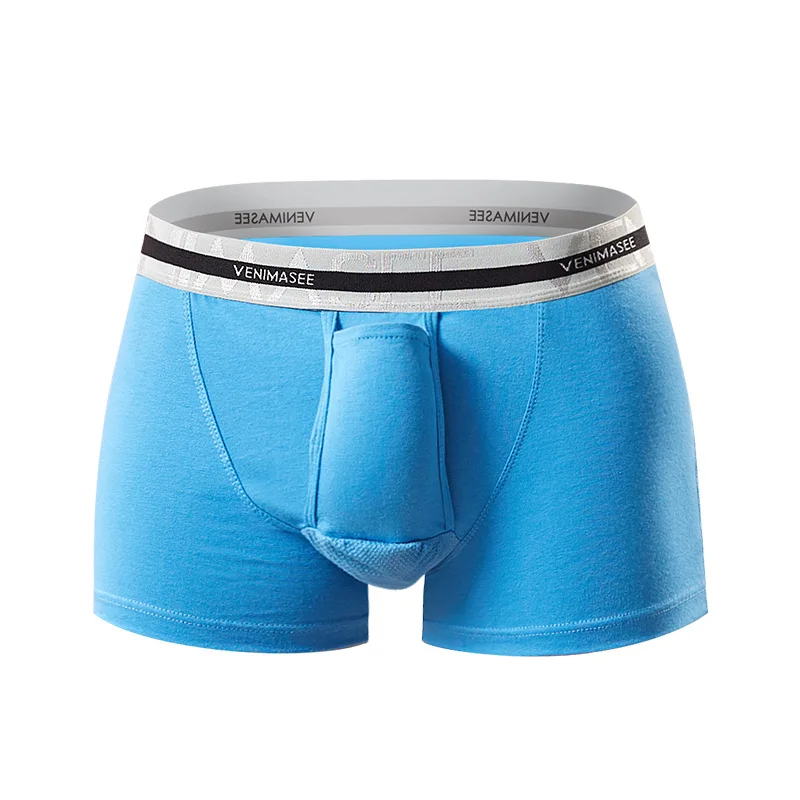 

Gunshots up separate men's panties men's flat pants cotton breathable Korean version of student personality scrotum brace shorts