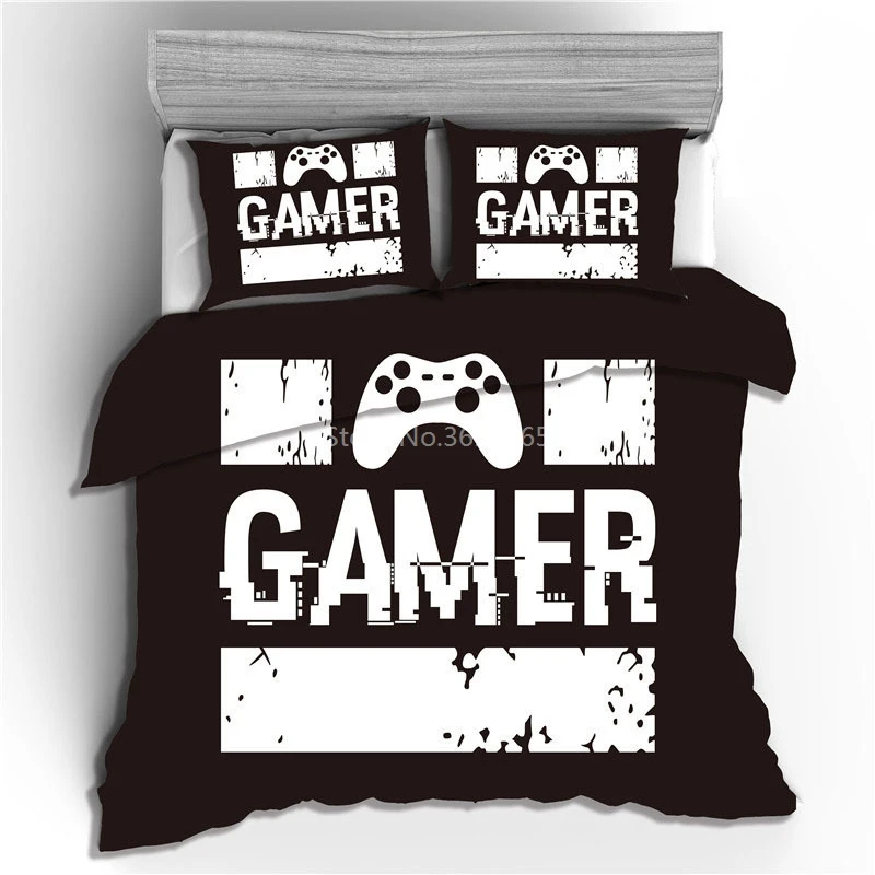

Home Textile 3d Gamer Gamepad Bedding Set Adult Kids Cartoon Gamer Duvet Cover Set with Pillowcase Twin Full Queen King BedLinen