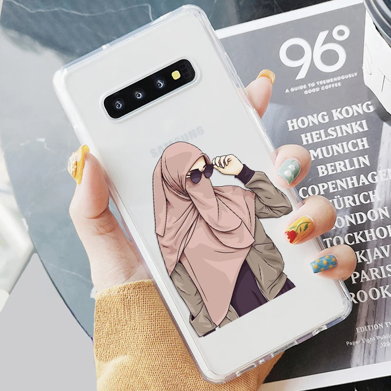 Роскошный силиконовый чехол для телефона с изображением женщины в хиджабе лица