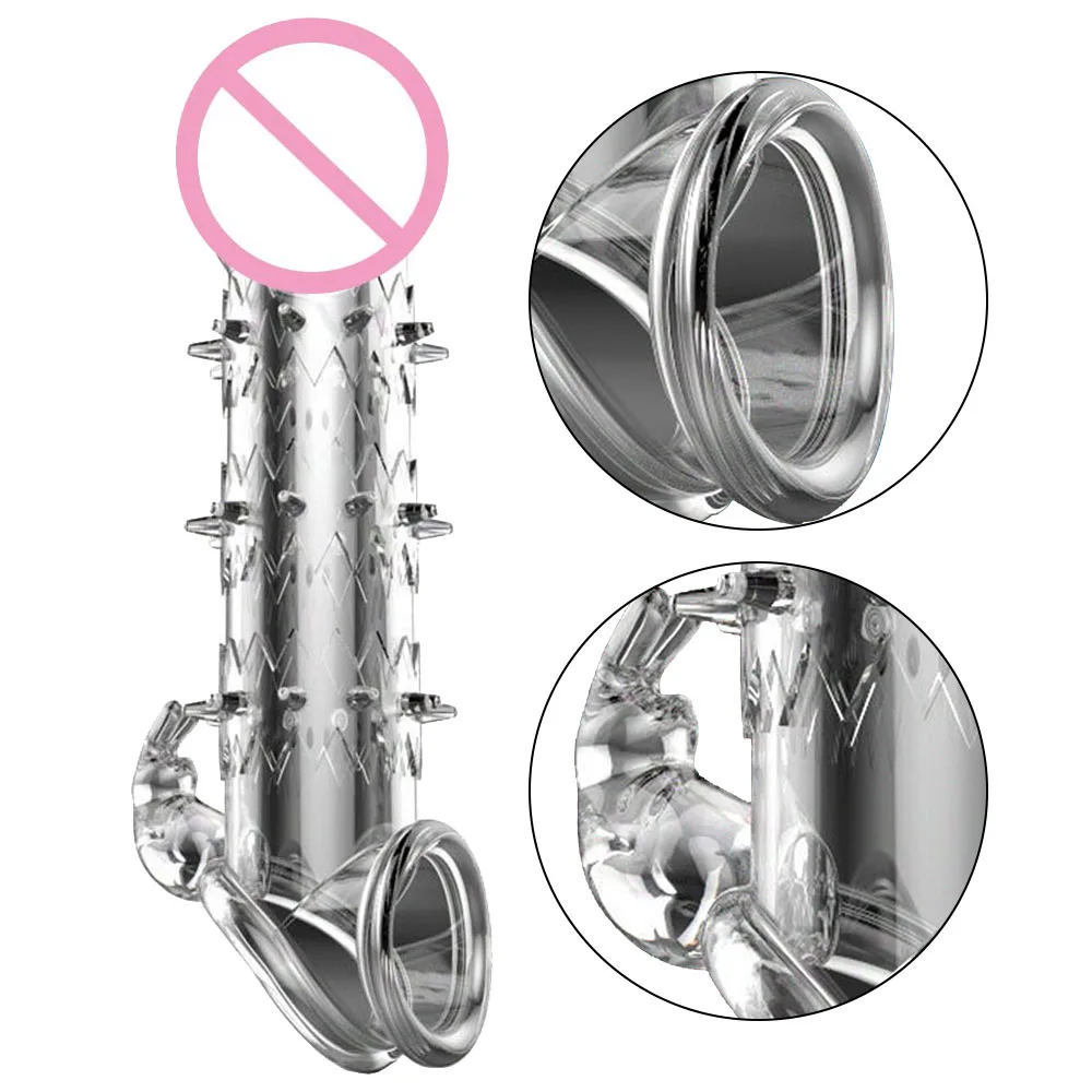 Мужской пенис рукав многоразовые насадки на удлинитель массажер петух кольцо