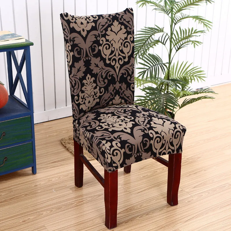 

Spandex Elastic Printing Dining Chair Slipcover Modern Removable Anti-dirty Kitchen Seat Case Stretch Chair Cover for Banquet