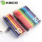 Ручки KACO с гелевыми чернилами, 20 разных цветов, сверхтонкие (0,5 мм) для рисования, ежедневник, заметки