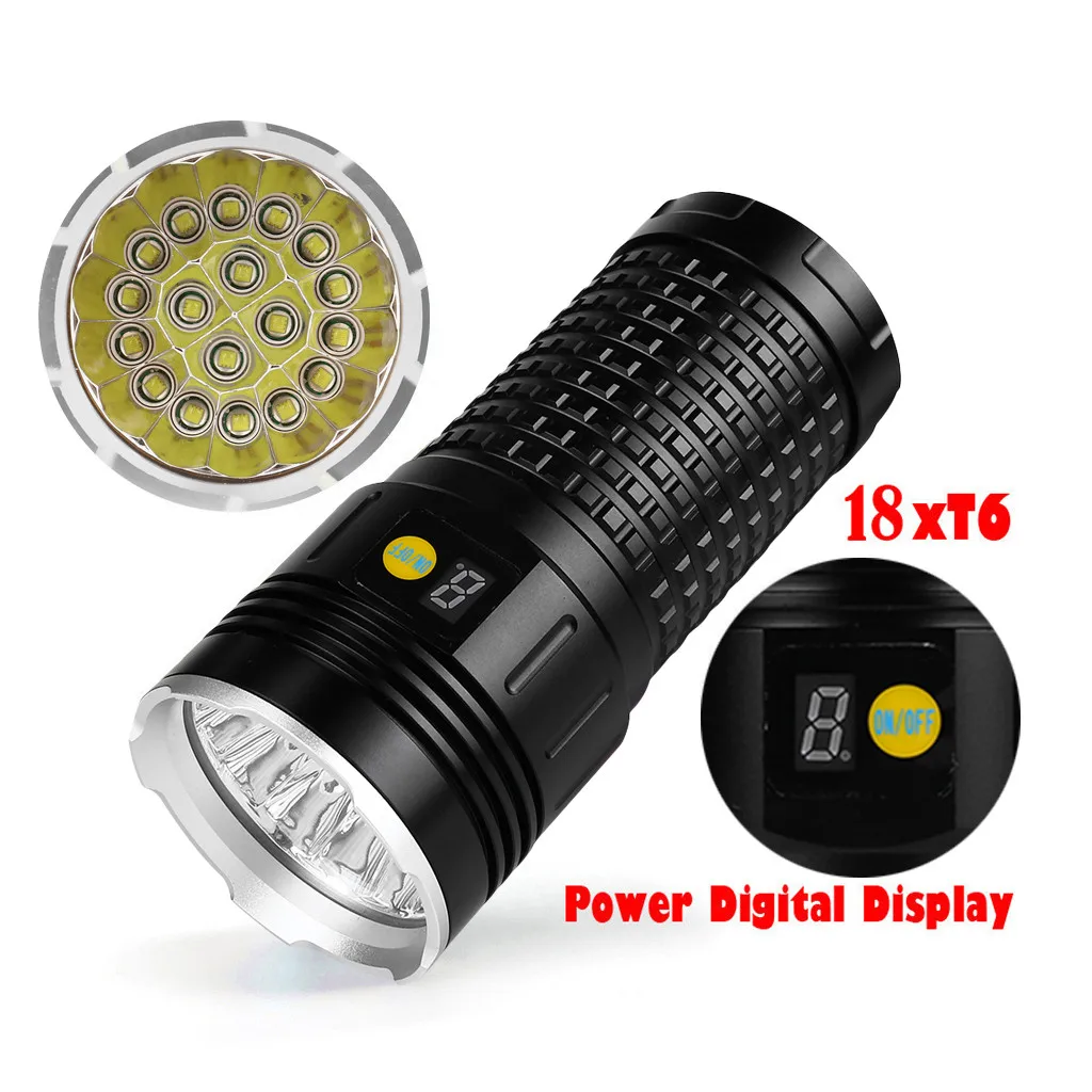 Новый Xml T6 X 18 Led охотничий фонарь 4x18650 на батарейках яркий Аксессуары для