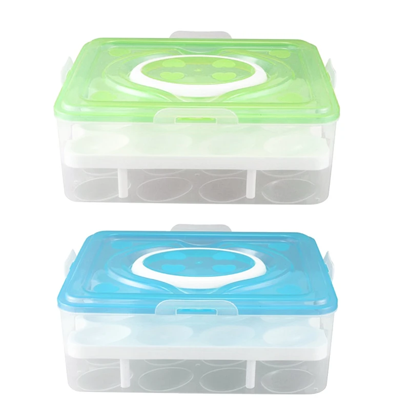 

2 Pcs Convenient Egg Food Storage Box Kitchen Refrigerator Anti-Collision Tray Container Accessories Supplies Cases
