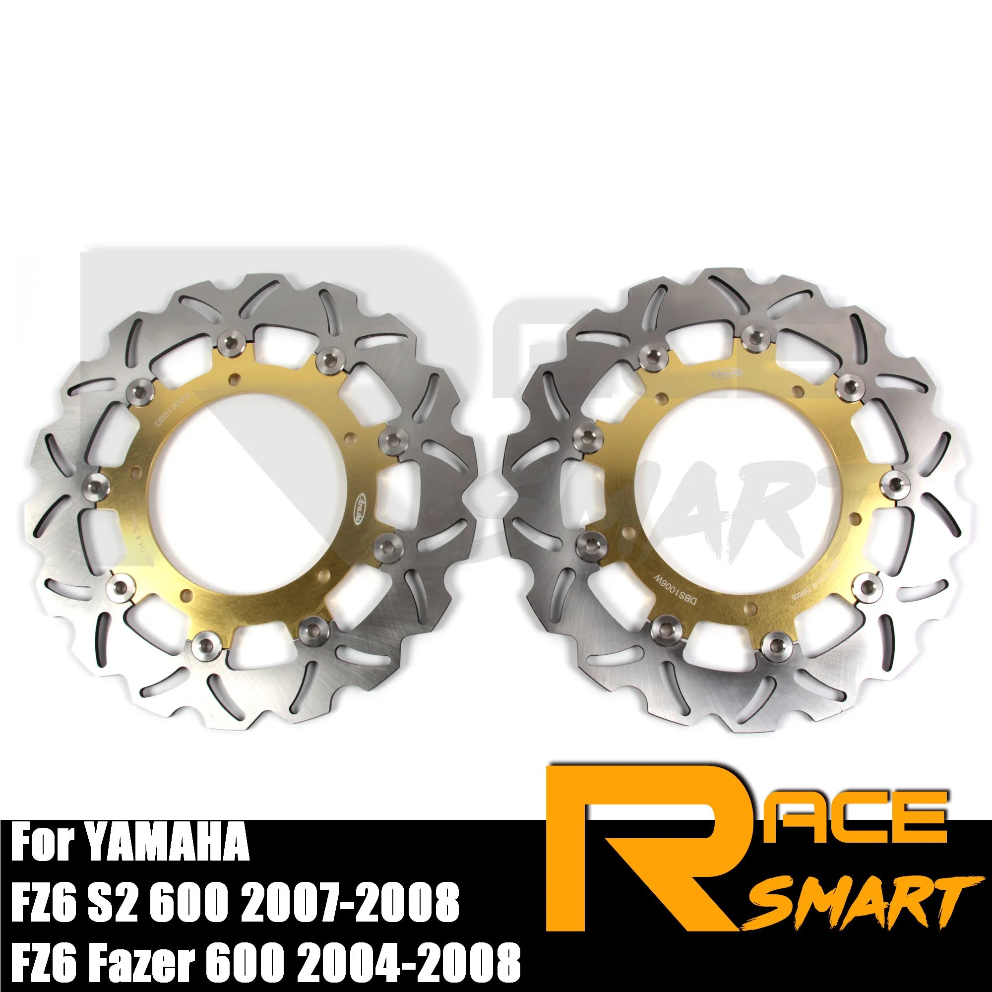 Мотоциклетные передние тормозные диски роторы для YAMAHA FZ6 FAZER 600 2004 2005 2006 2007 2008 FZ 6