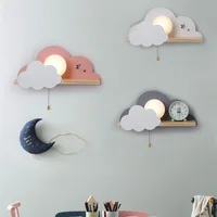 Nordic Macaron LED Glass Wall Lamps Beside Bedroom Light Fixtures Modern Children Room Cloud Wall Lamp Stairs Wall Light Sconces