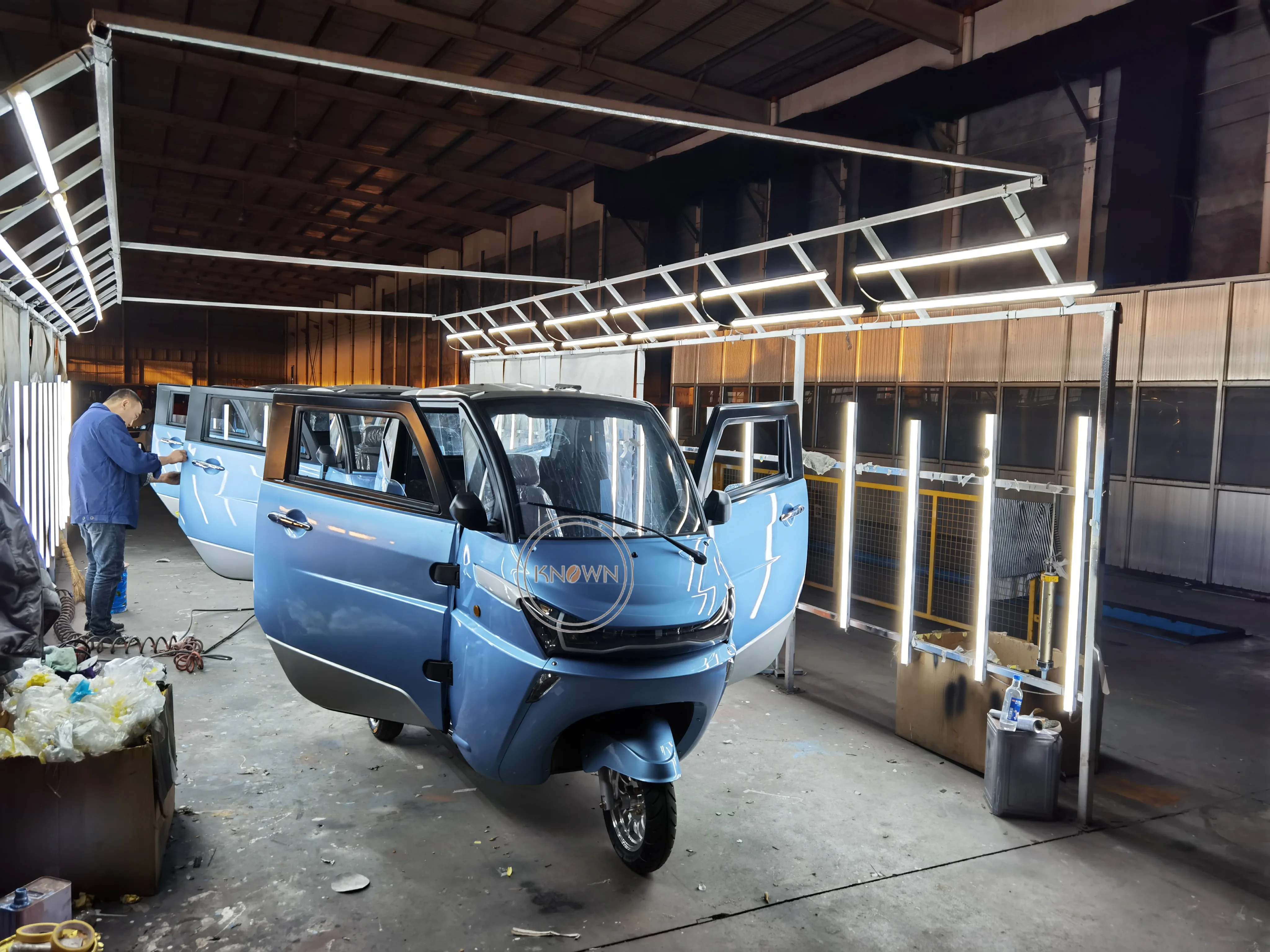 Трехколесный Электромобиль трехколесный велосипед синего цвета для взрослых