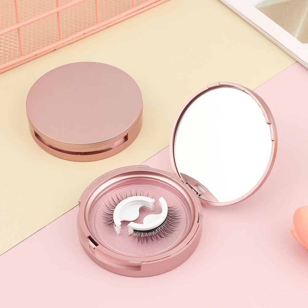 Зеркальные многоразовые самоклеящиеся ресницы натуральные Многослойные