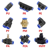 pneumatic fitting pipe connector tube air quick fittings push in hose couping 4mm 6mm 8mm 10mm 12mm 14mm pu py pm hose connector