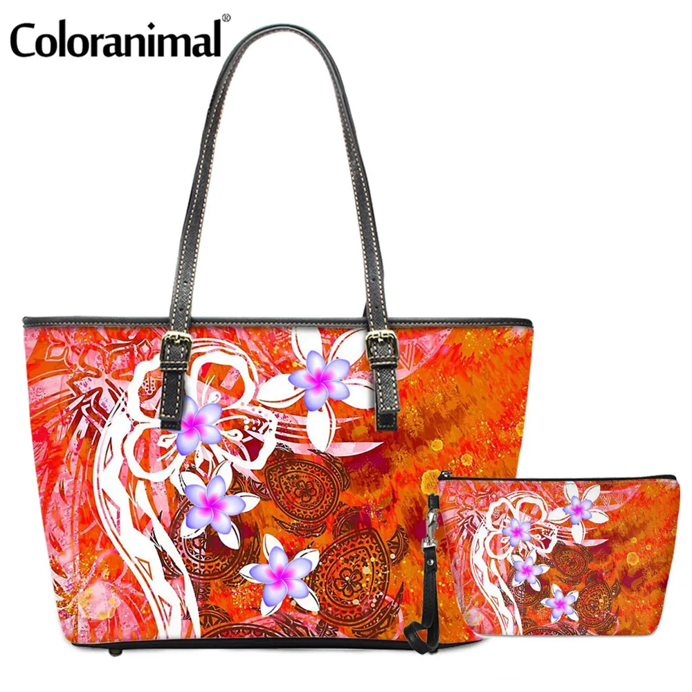 Coloranimal Гавайская Самоанская полинезийская океана с цветочным принтом Черепашки