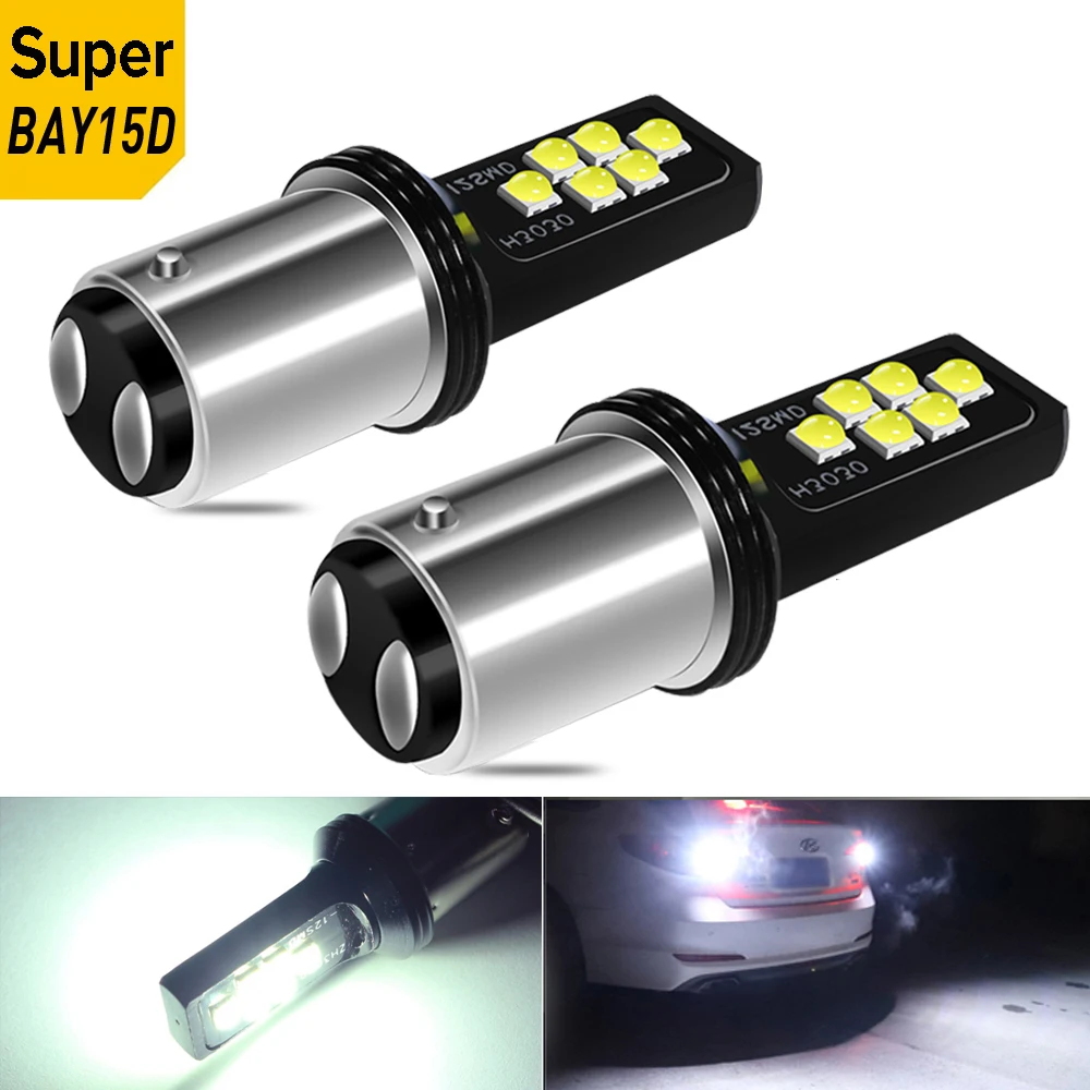 

2x безошибосветильник Canbus BAY15D 1157 1156 BA15S T20 7443 Светодиодная лампа указателя поворота Янтарная для VW Passat B5 Tiguan Jetta Beetle 12 В