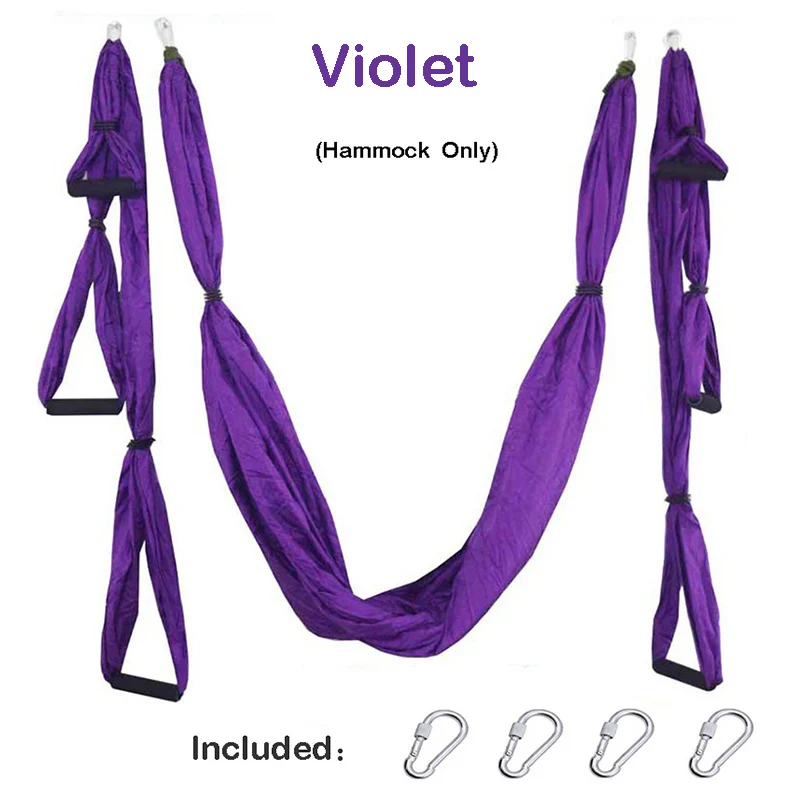 Violet Гамак для йоги, для тренажерного зала, инверсия силы, анти-Гравитация, Воздушная тяга, Свинг, пояс для йоги - Цвет: Violet