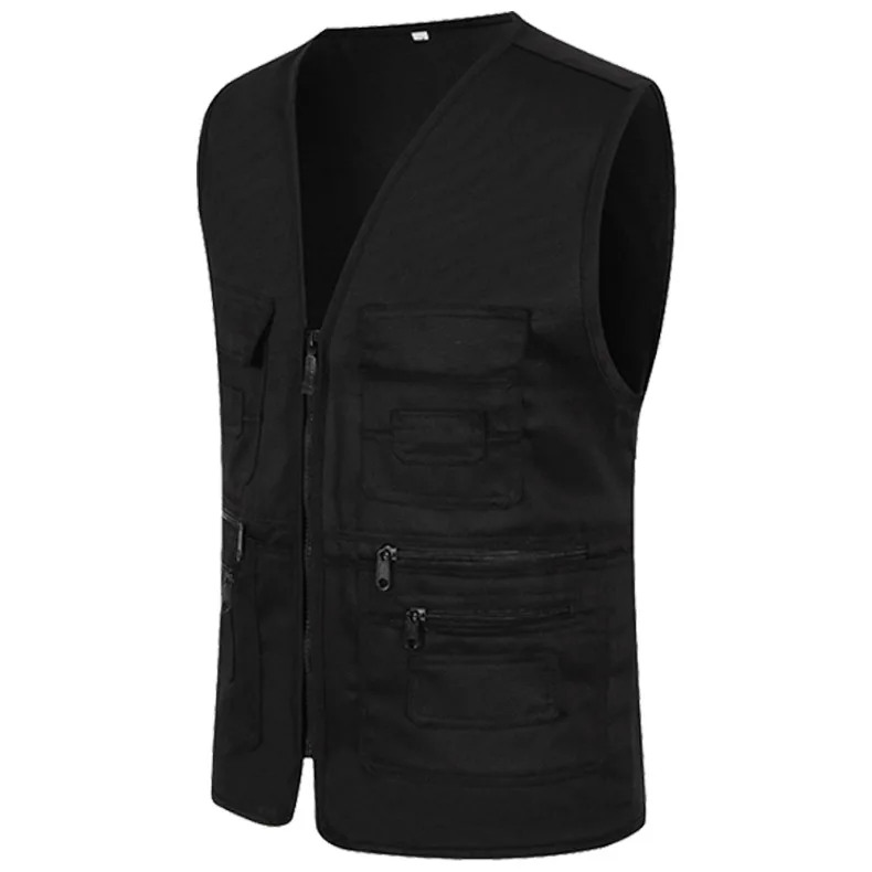 

Green Sleeveless Jacket Casual Boys Plus Size Tops Multi Function Work Vest Male Overalls Men Outdoor Hunting Fishing Tool Vest