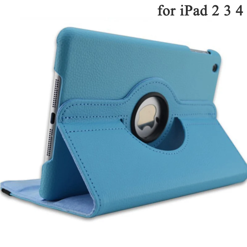 for iPad 2 3 4 blue Принципиально Капа для чехол для iPad 2/3/4 A1395 A1396 A1397 A1416 A1430 A1403 9 7 дюймового планшета Чехол Smart будильника Wake-сна 360-повернуть крышку в виде ракушки - Цвет: for iPad 2 3 4 blue