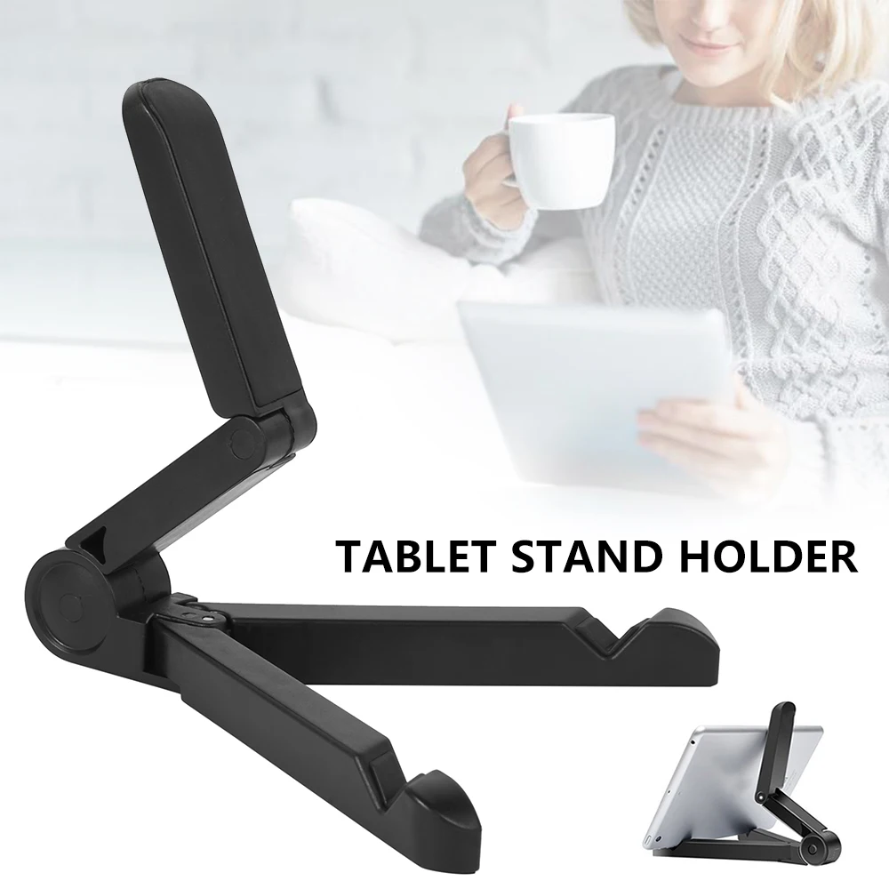 

Desk Holder Tablet Stand Mount For IPad Folding Stand Telescoping Shoring Column Black And White Lazy Phone Holder