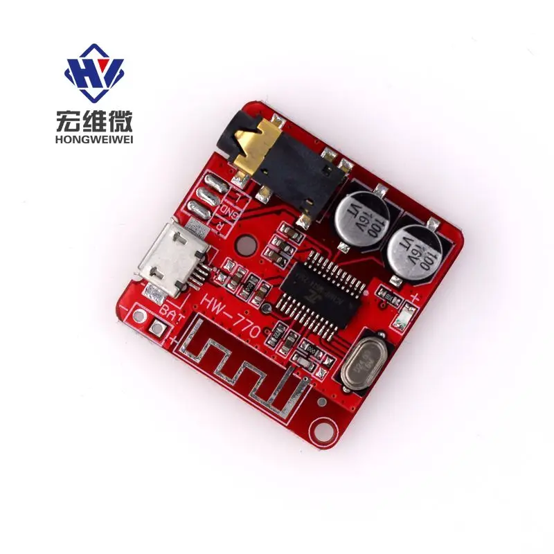 

5pcs/lot Bluetooth-compatible 5.0 Audio Receiver Board MP3 Lossless Decoder Board Wireless Stereo Music Module 3.7-5V XY-BT-Mini
