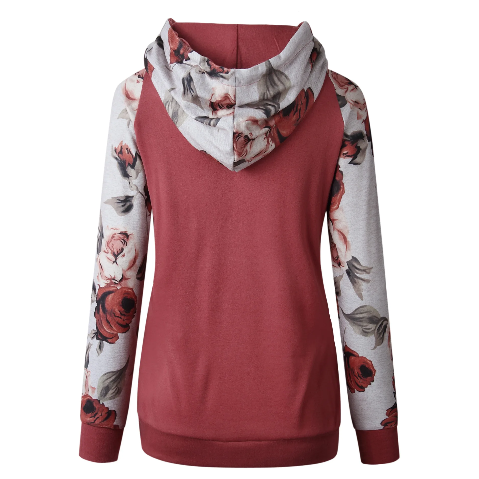 Женская одежда с капюшоном бархатная Осенняя модная принтом и длинным рукавом