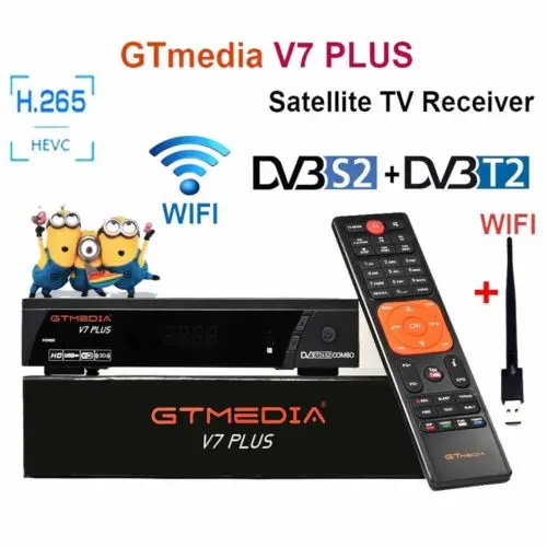 Рецептор GTMEDIA v7 PLUS с USB антенной 1080P DVB-S2 DVB-T2+ 1 год Cccam Испания Европа Cline телеприставка обновление с V7 HD