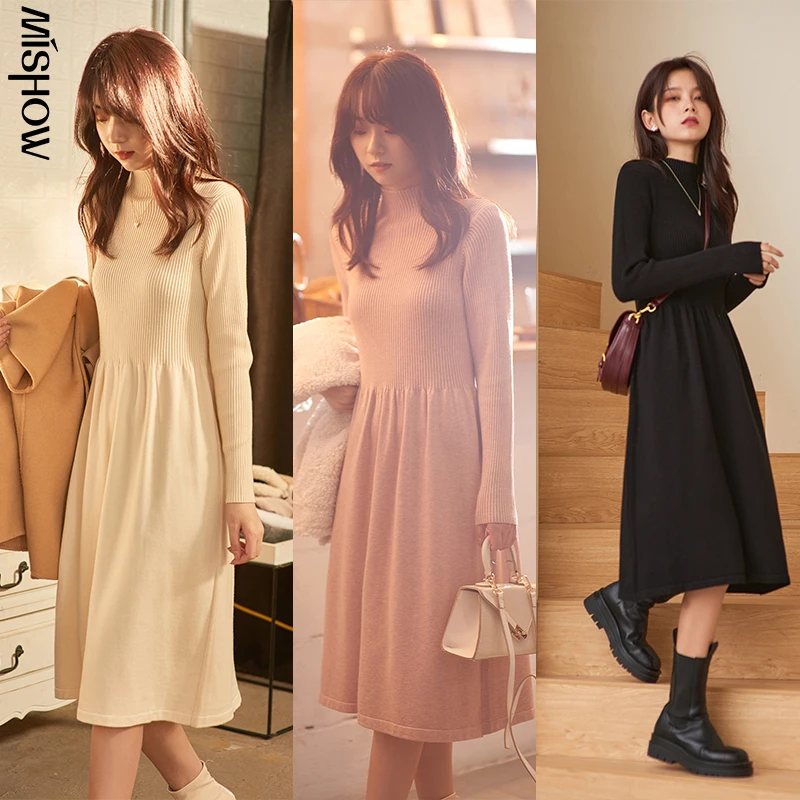 MISHOW 2020 зимние платья для женщин элегантное ТРАПЕЦИЕВИДНОЕ Повседневное платье