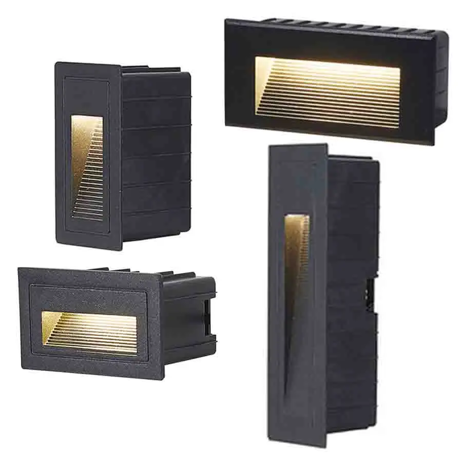 

Waterproof Recessed Led Stair Light Outdoor IP65 Corner Wall Light Stairs Pathway Step Stairway Hallway Embedded Staircase Lamp