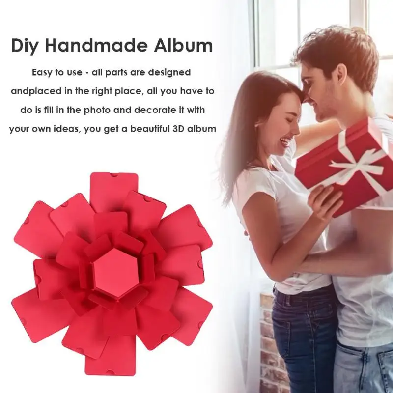 Сюрприз шестиугольные взрывающиеся коробки ручной работы Альбом Подарки на день